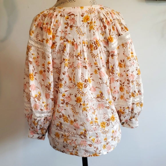 Anthropologie harmony lace peasant blouse - Picture 5 of 7